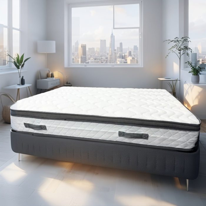 pegga mattress Luxury Pocket Pillow Top Mattress Single Double King all sizes - Image 1